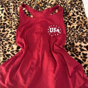 Red USA Women's Tank Top